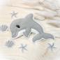 Preview: Delfin Applikation / Bügelbild Delfin   / Aufnäher / Patch für DIY ♥