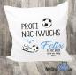 Preview: Kissen "PROFI NACHWUCHS" mit Name & Geburtsdaten