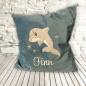 Preview: Kissen Delfin Applikation gestickt ♥ Süßer  Delfin und Name  ♥