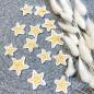 Preview: Mini Applikation gestickte Sterne 3er oder 5er Set  /  zum aufbügeln / Aufnäher  für DIY , Taschen, Schultüten, Kissen u.v.m.