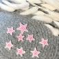 Preview: Mini Applikation gestickte Sterne 3er oder 5er Set  /  zum aufbügeln / Aufnäher  für DIY , Taschen, Schultüten, Kissen u.v.m.
