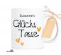 Preview: Tasse Kaffeebecher Glückstasse mit Name personalisiert Geschenk