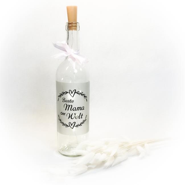 Flaschenlicht  ♥Beste Mama♥  LED Leuchtflasche