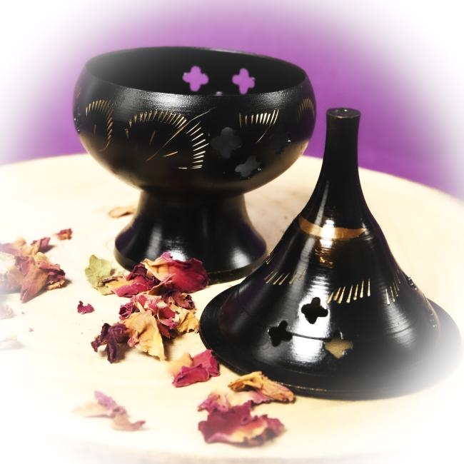 Räucher-Set  mit Räuchergefäß & Räuchermischungen Kräutermagie Räuchermagie