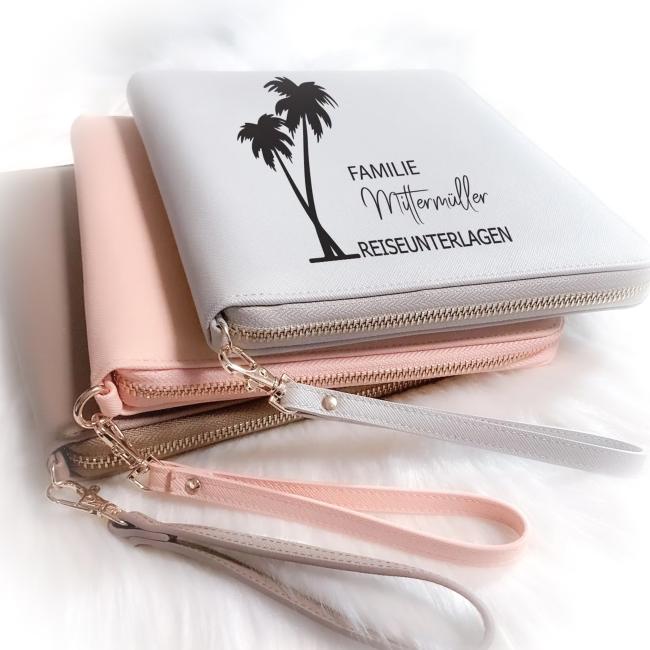 Travel Organizer | Familienorganizer | Dokumentenmappe | Personalisiert mit Familiennamen | Reisemappe