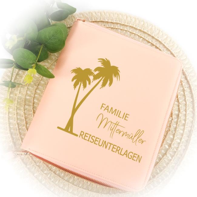 Travel Organizer | Familienorganizer | Dokumentenmappe | Personalisiert mit Familiennamen | Reisemappe