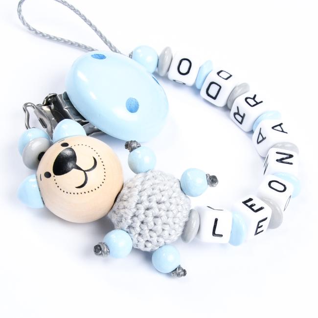 Schnullerkette 3D Bär