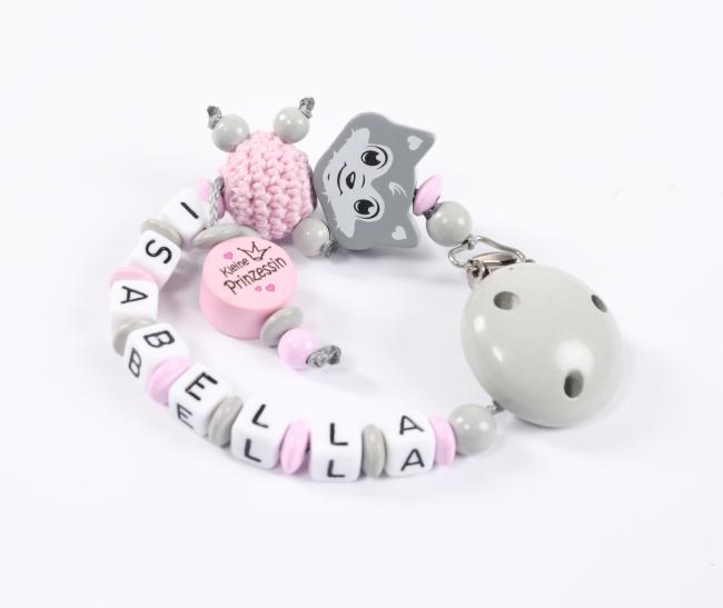 Schnullerkette kleine Prinzessin mit Fuchs