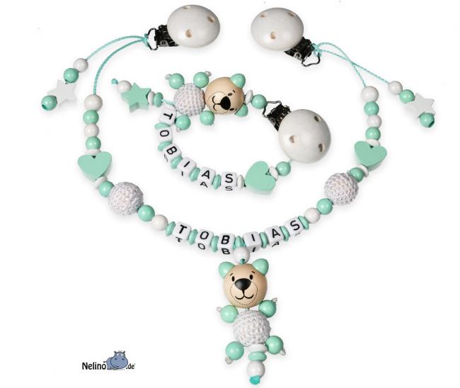 Kinderwagenkette inkl. Schnullerkette als Set