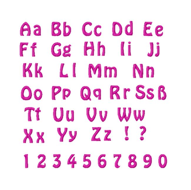 Namen / Namensapplikation klein auf schwarzem  Filz , DIY Schriftzug Schrift 010