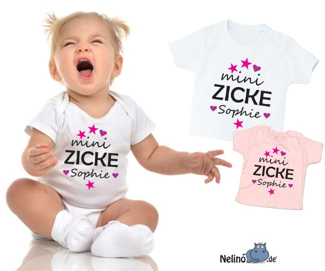 Babyshirt "mini Zicke" mit Name