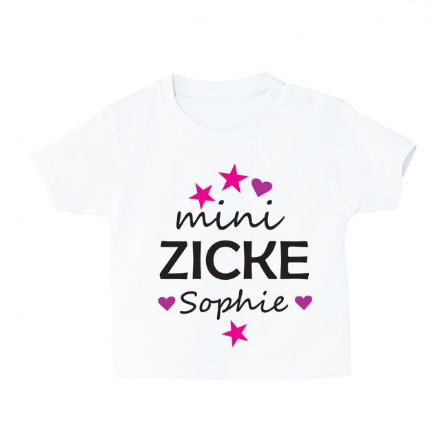 Babyshirt "mini Zicke" mit Name