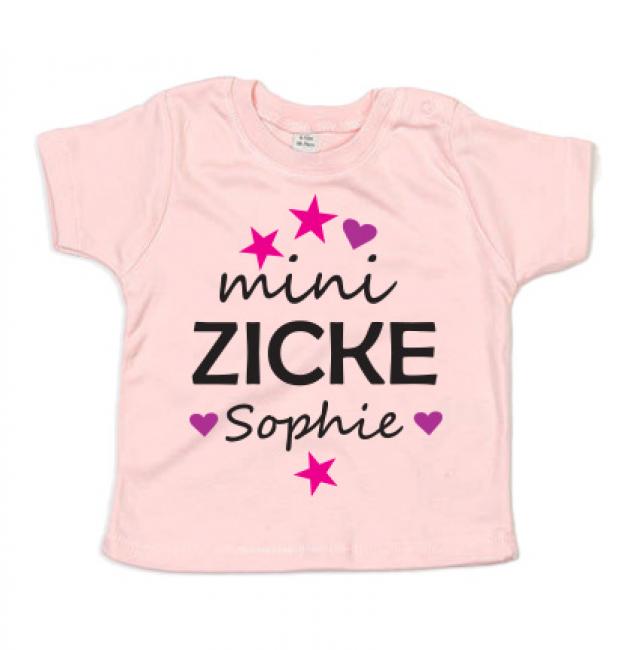 Babyshirt "mini Zicke" mit Name