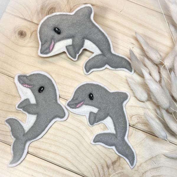 Delfin Applikation / Bügelbild Delfin   / Aufnäher / Patch für DIY ♥