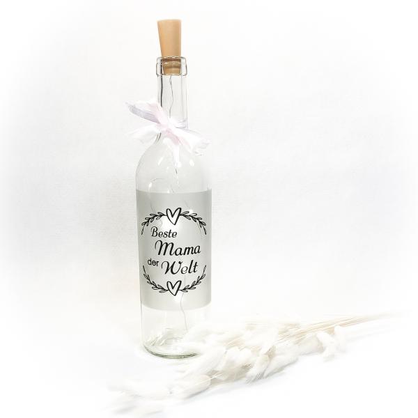 Flaschenlicht  ♥Beste Mama♥  LED Leuchtflasche