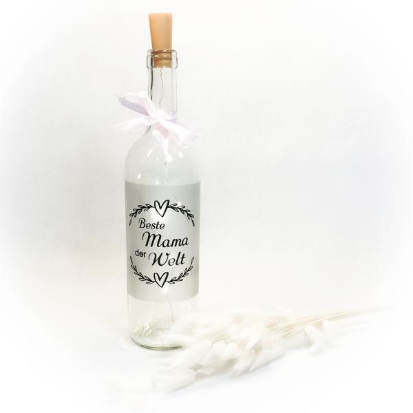 Flaschenlicht  ♥Beste Mama♥  LED Leuchtflasche