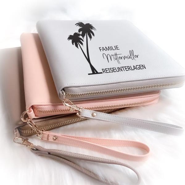 Travel Organizer | Familienorganizer | Dokumentenmappe | Personalisiert mit Familiennamen | Reisemappe