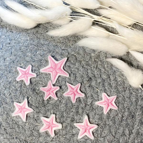 Mini Applikation gestickte Sterne 3er oder 5er Set  /  zum aufbügeln / Aufnäher  für DIY , Taschen, Schultüten, Kissen u.v.m.