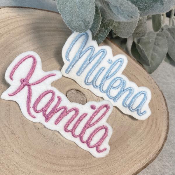 Namen / Namensapplikation groß auf weißem  Filz , DIY Schriftzug Schrift 015