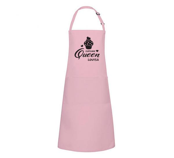 hochwertige Latzschürze "Cupcake Queen""  mit Wunschname