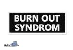 bestickter Aufnäher "BURN OUT SYNDROM"