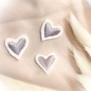 Mini Applikation gestickte Herzen 3er oder 5er Set  /  zum aufbügeln / Aufnäher  für DIY , Taschen, Schultüten, Kissen u.v.m.