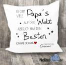 Kissen Bester Papa der Welt mit Personalisierung