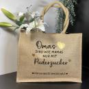 Jutetasche Einkaufstasche, Geschenk für Oma, Aufbewahrung