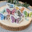 Applikation gestickte Schmetterlinge / Glitzer Regenbogenfarben zum aufbügeln / Aufnäher  für DIY , Taschen, Schultüten, Kissen u.v.m.