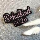 Applikation Schulkind  2026 auf Filz schwarz