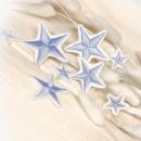 Mini Applikation gestickte Sterne 3er oder 5er Set  /  zum aufbügeln / Aufnäher  für DIY , Taschen, Schultüten, Kissen u.v.m.